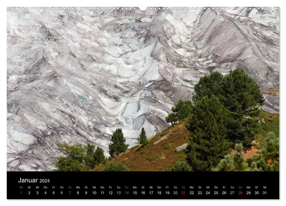 Le monde fascinant des glaciers - le long du Großer Aletsch (Calendrier mural CALVENDO Premium 2024) 