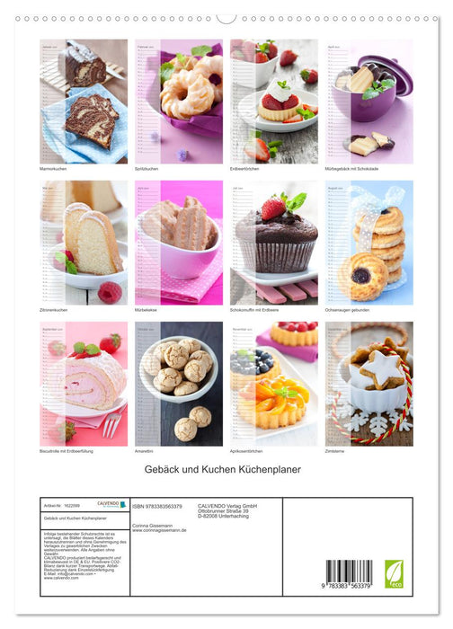 Gebäck und Kuchen Küchenplaner (CALVENDO Premium Wandkalender 2024)