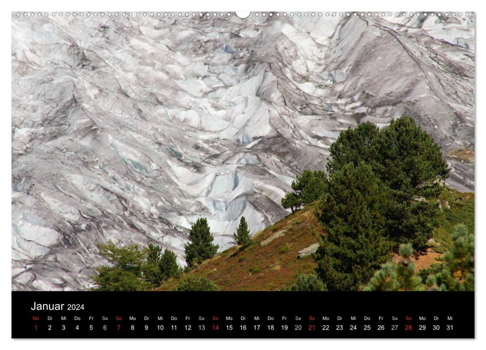 Le monde fascinant des glaciers - le long du Großer Aletsch (calendrier mural CALVENDO 2024) 