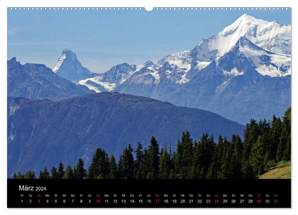 Le monde fascinant des glaciers - le long du Großer Aletsch (calendrier mural CALVENDO 2024) 