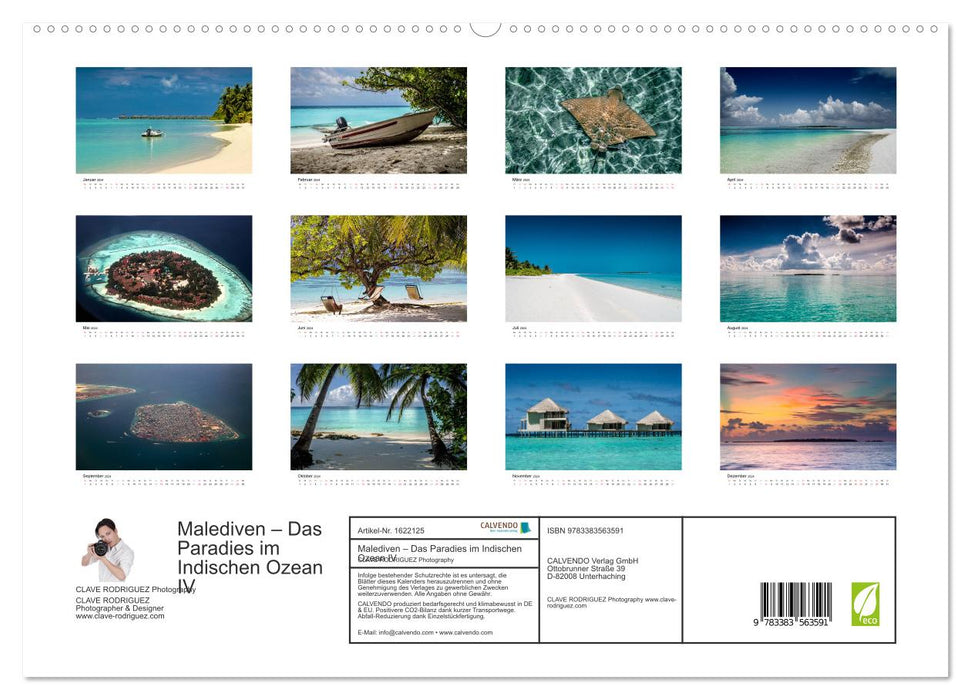 Malediven – Das Paradies im Indischen Ozean IV (CALVENDO Premium Wandkalender 2024)