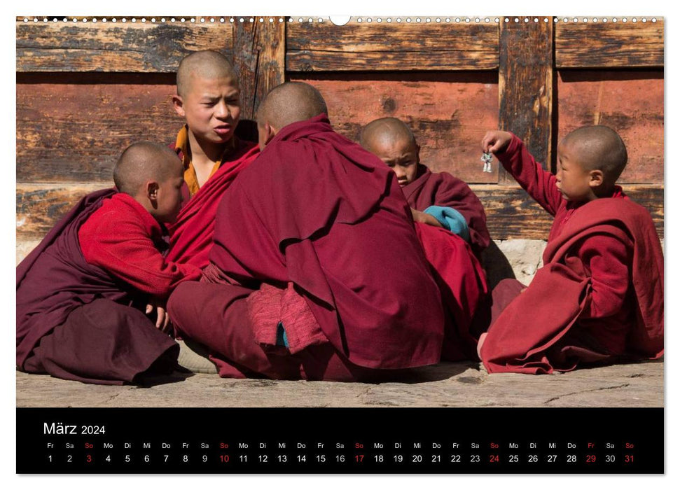 Bhutan 2024 - Land des Donnerdrachens (CALVENDO Wandkalender 2024)