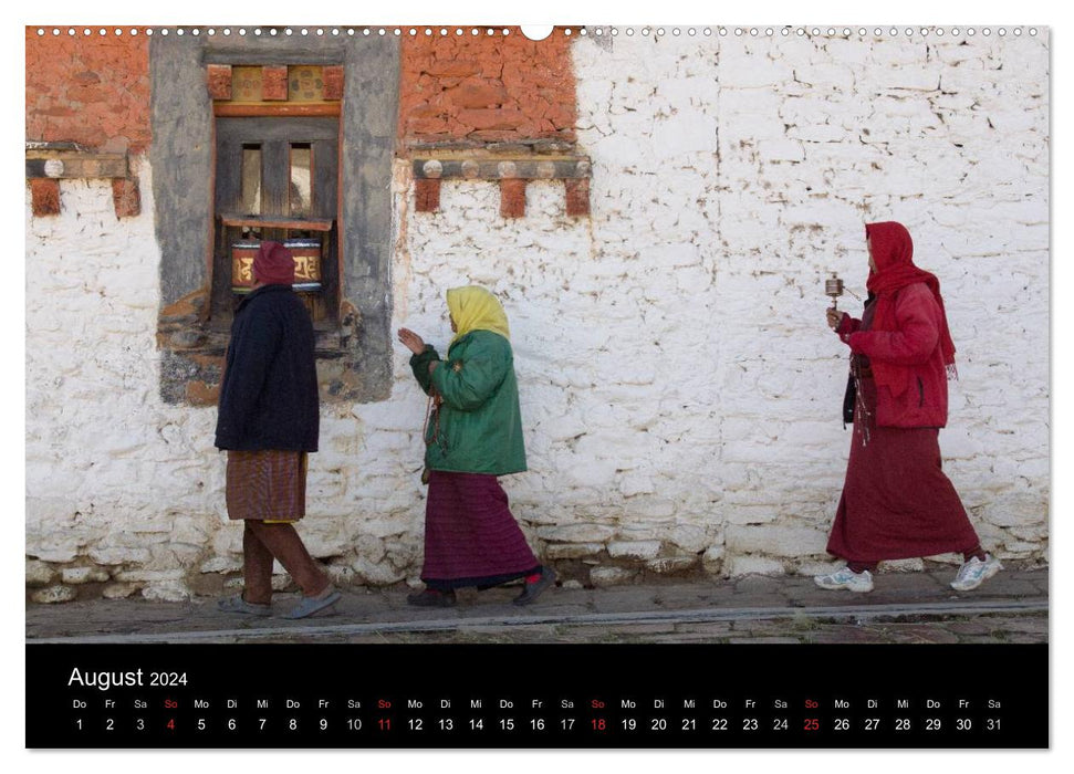 Bhutan 2024 - Land des Donnerdrachens (CALVENDO Wandkalender 2024)