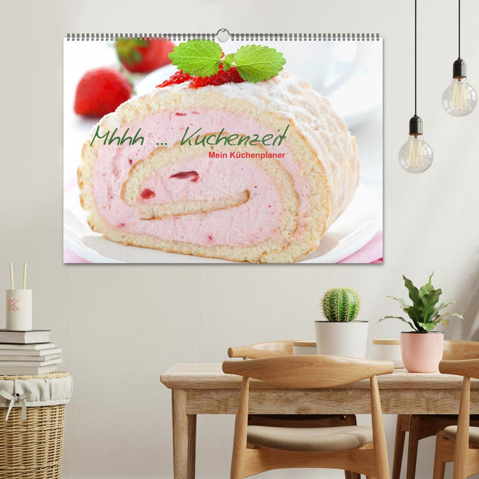 Mhhh... l'heure du gâteau Mon agenda de cuisine (calendrier mural CALVENDO 2024) 