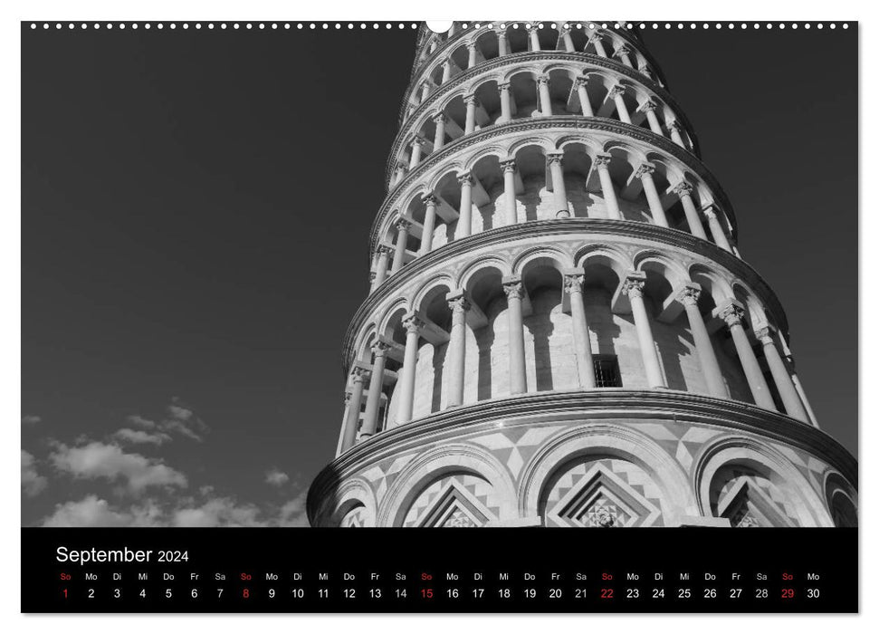 Italien in Schwarzweiß (CALVENDO Wandkalender 2024)