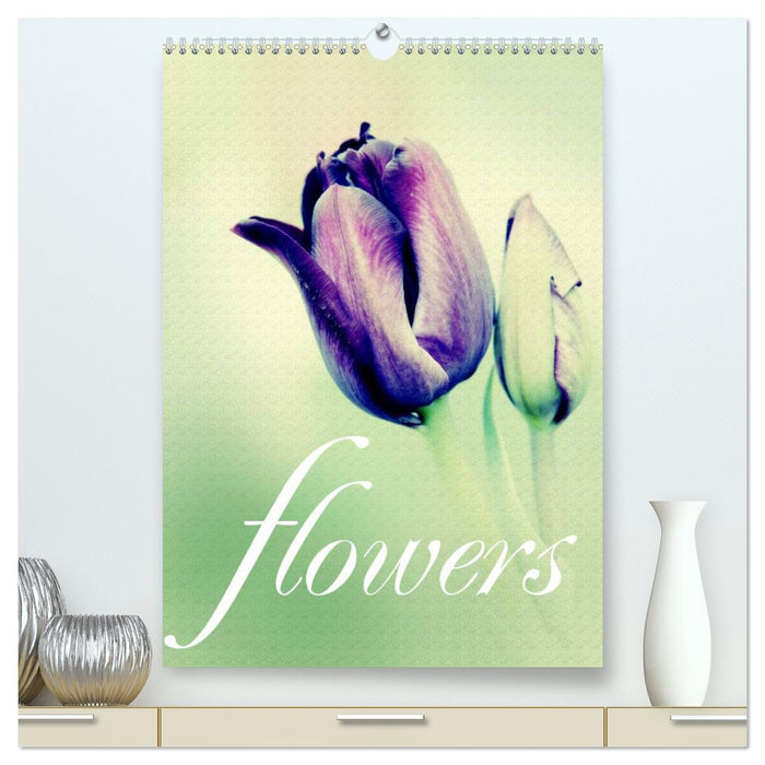 fleurs (Calendrier mural CALVENDO Premium 2024) 