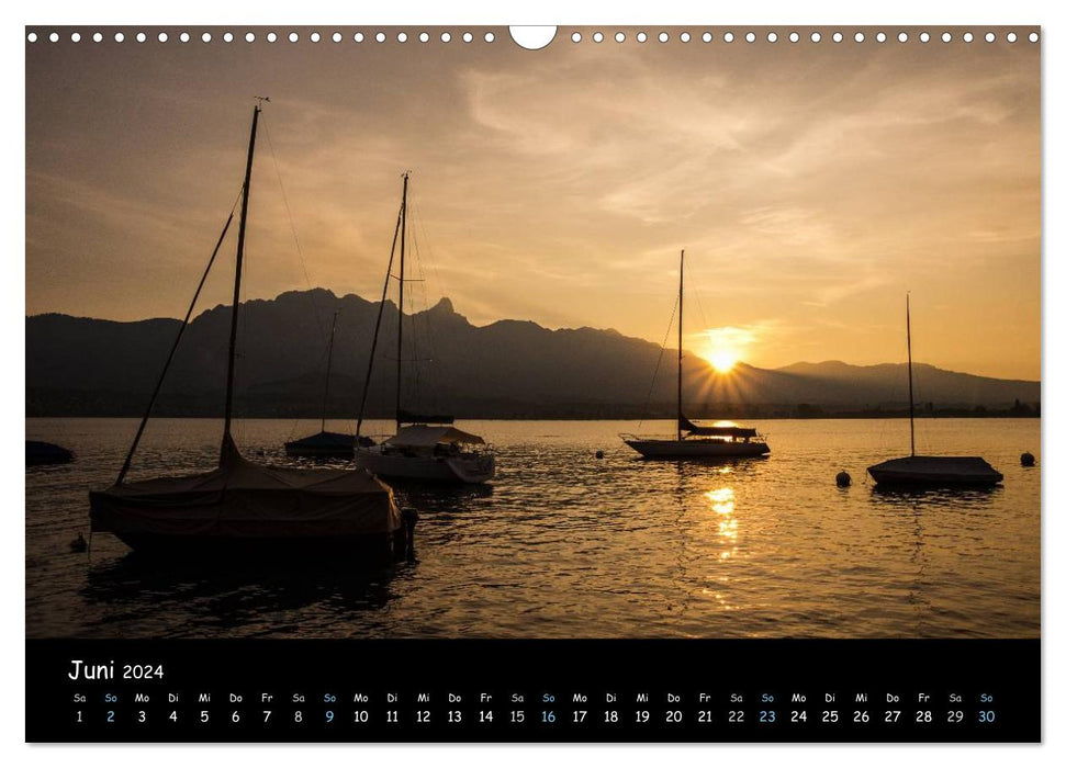 Stimmungsvolle Bilder vom Thunersee (CALVENDO Wandkalender 2024)