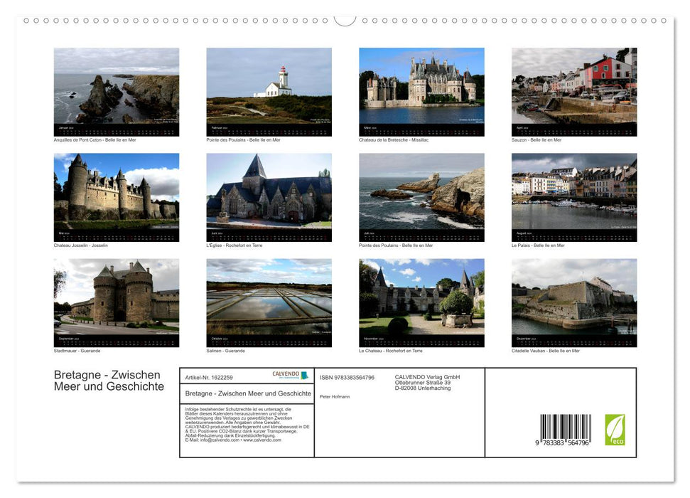 Bretagne - Zwischen Meer und Geschichte (CALVENDO Premium Wandkalender 2024)