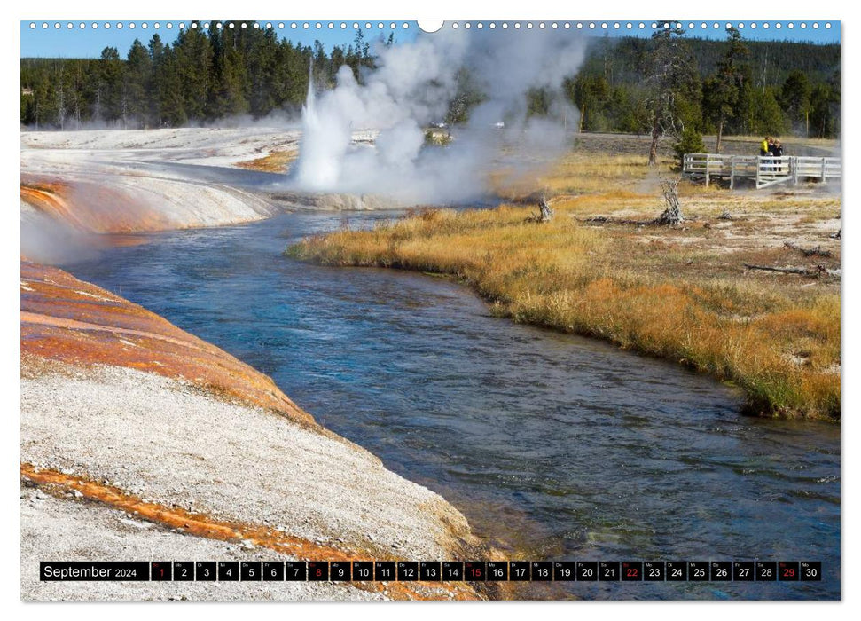 Naturschauspiele im Yellowstone Nationalpark (CALVENDO Premium Wandkalender 2024)