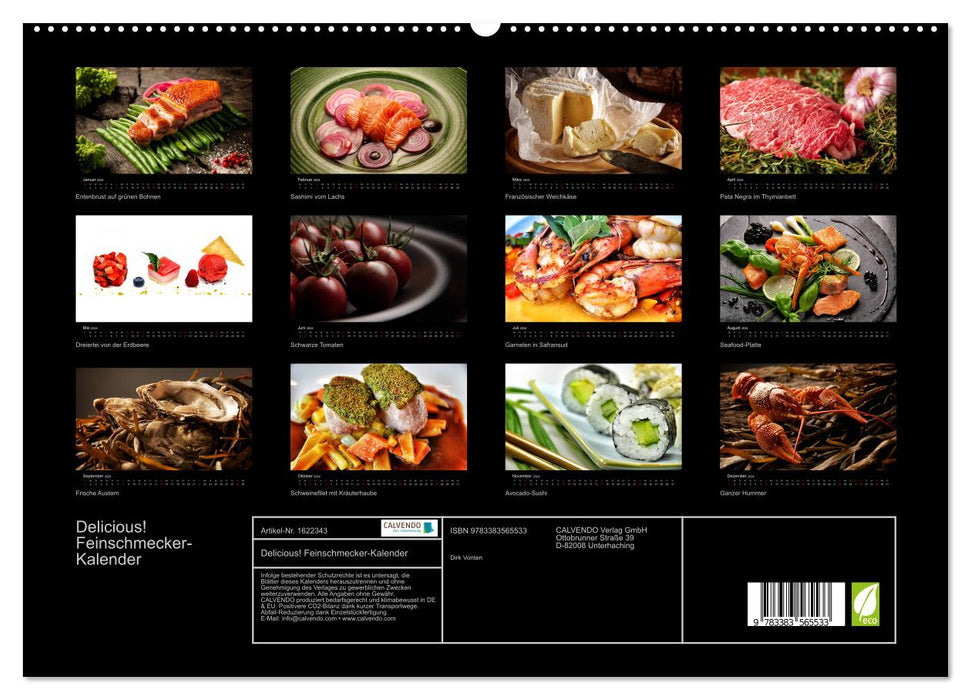 Delicious! Feinschmecker-Kalender (CALVENDO Premium Wandkalender 2024)