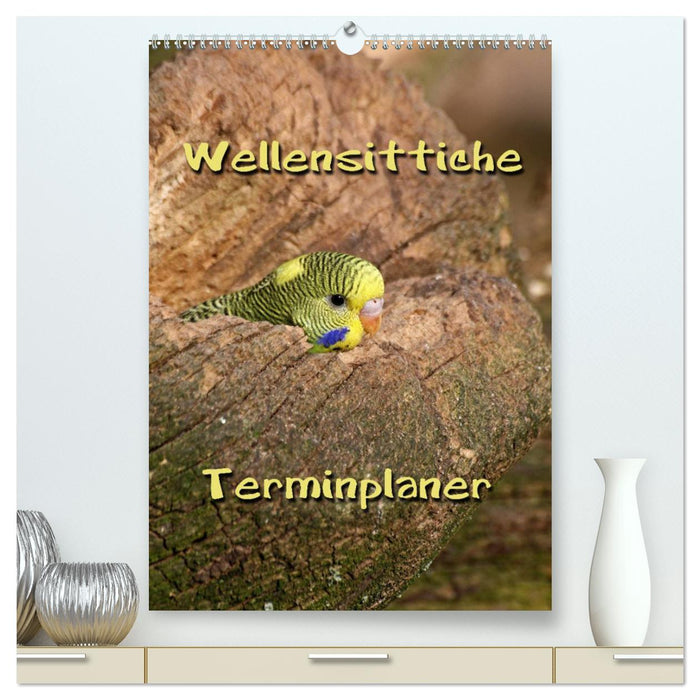 Wellensittiche Terminplaner (CALVENDO Premium Wandkalender 2024)