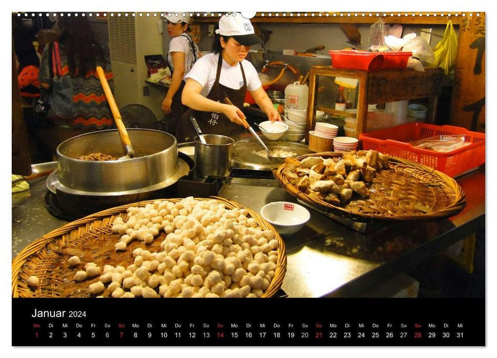 Taiwan kulinarisch erleben (CALVENDO Premium Wandkalender 2024)