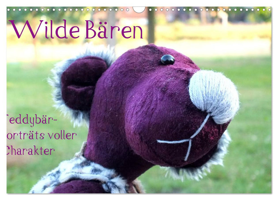 Wilde Bären - Teddybär-Porträts voller Charakter (CALVENDO Wandkalender 2024)