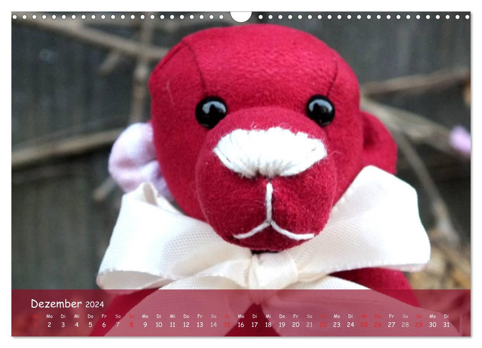 Wilde Bären - Teddybär-Porträts voller Charakter (CALVENDO Wandkalender 2024)