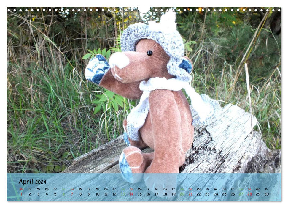 Wilde Bären - Teddybär-Porträts voller Charakter (CALVENDO Wandkalender 2024)