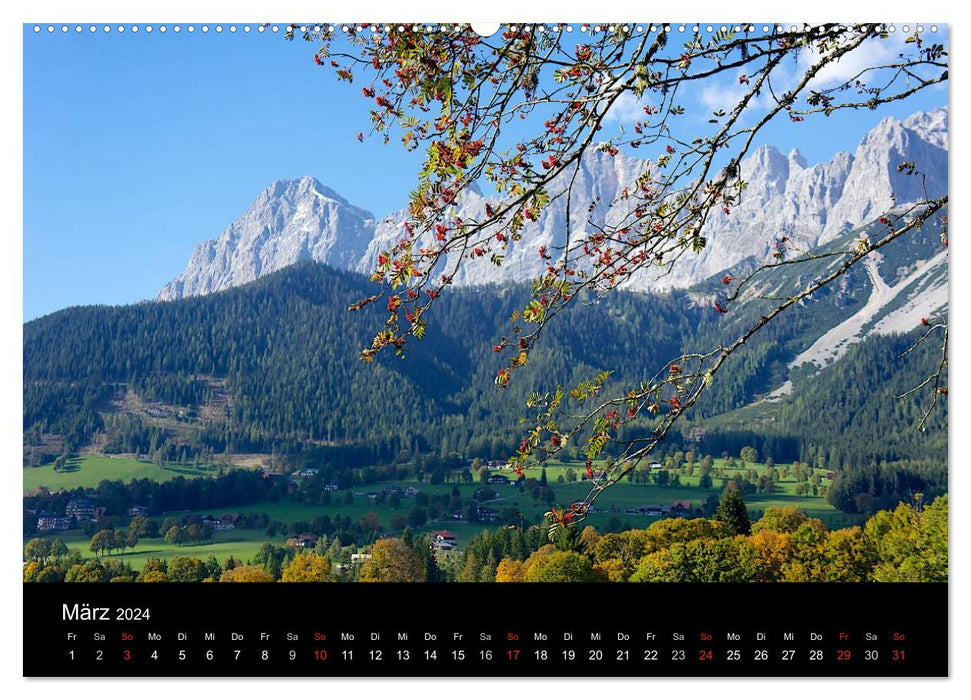 Der Dachstein - Massiv in den Alpen (CALVENDO Wandkalender 2024)