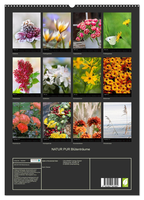 NATUR PUR Blütenträume (CALVENDO Premium Wandkalender 2024)
