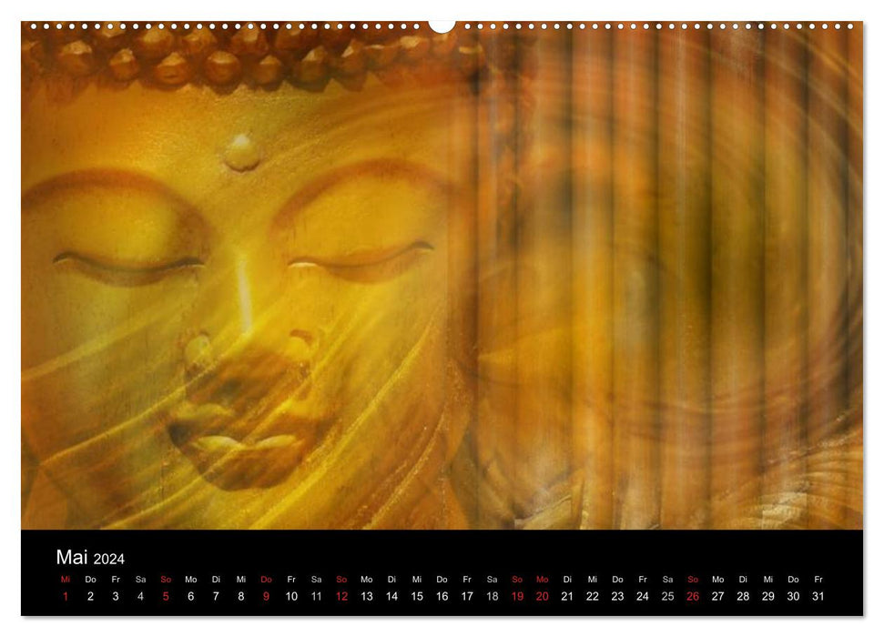 Bouddha et Yin Yang (Calvendo Premium Calendrier mural 2024) 