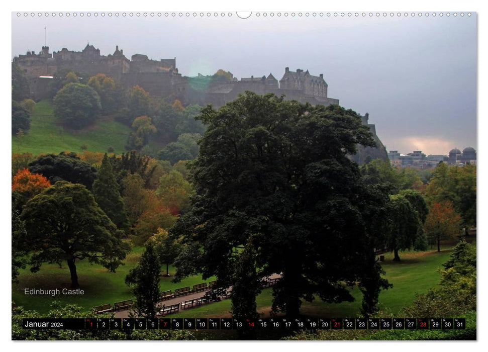 Schottland und Edinburgh (CALVENDO Premium Wandkalender 2024)