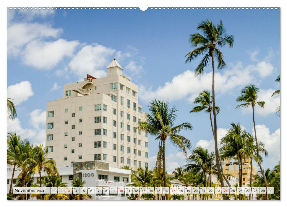 Miami Beach und Art Deco District (CALVENDO Premium Wandkalender 2024)