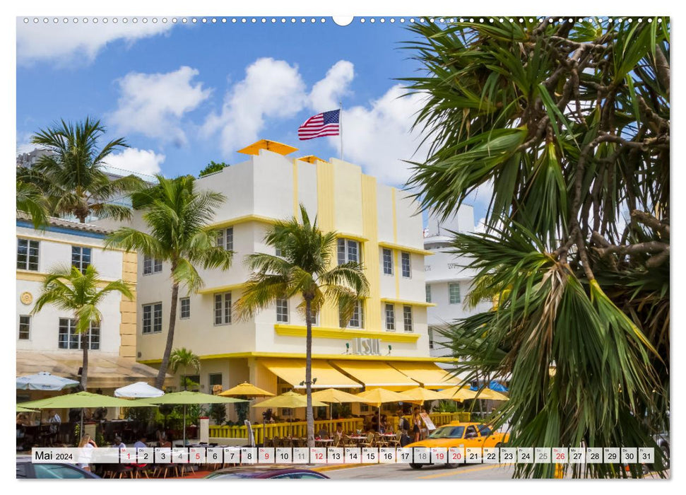 Miami Beach und Art Deco District (CALVENDO Premium Wandkalender 2024)