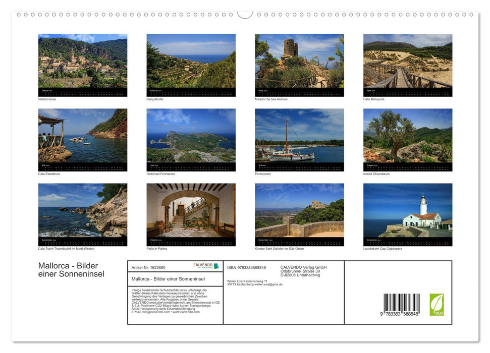 Mallorca - Bilder einer Sonneninsel (CALVENDO Premium Wandkalender 2024)