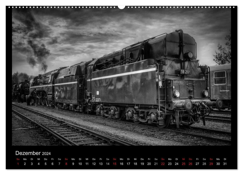 Locomotives à vapeur (calendrier mural CALVENDO 2024) 