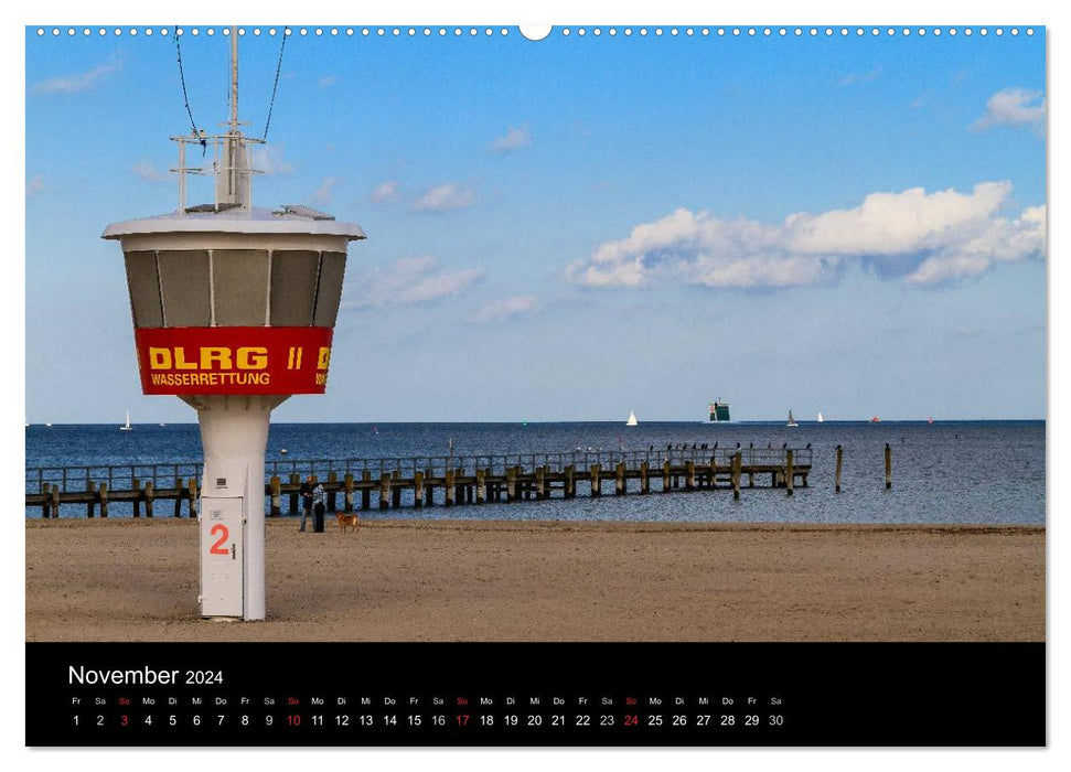 La mer Baltique - De Travemünde à Stralsund (Calendrier mural CALVENDO Premium 2024) 