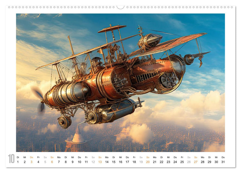 Steampunk Luftfahrt (CALVENDO Wandkalender 2024)
