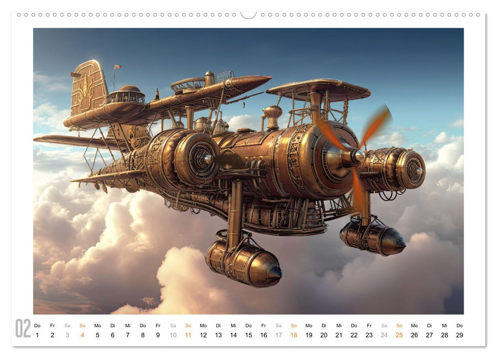 Steampunk Luftfahrt (CALVENDO Wandkalender 2024)