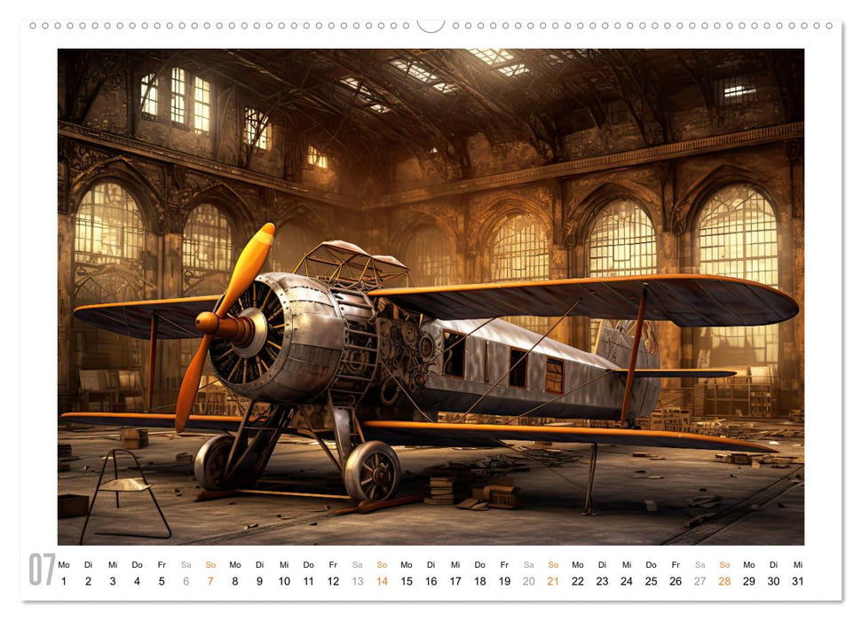 Steampunk Aviation (Calendrier mural CALVENDO 2024) 