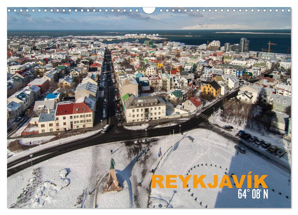 Reykjavìk 64° 08' N (CALVENDO Wandkalender 2024)