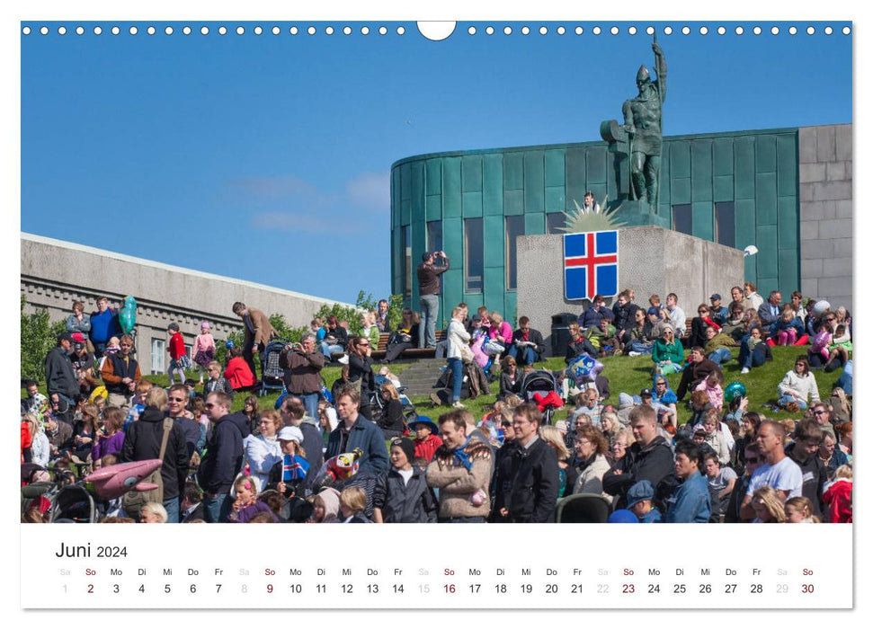 Reykjavìk 64° 08' N (calendrier mural CALVENDO 2024) 