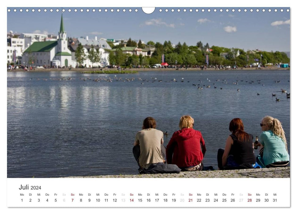 Reykjavìk 64° 08' N (CALVENDO Wandkalender 2024)