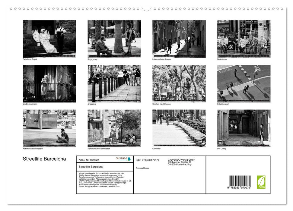 Streetlife Barcelona (CALVENDO Premium Wandkalender 2024)