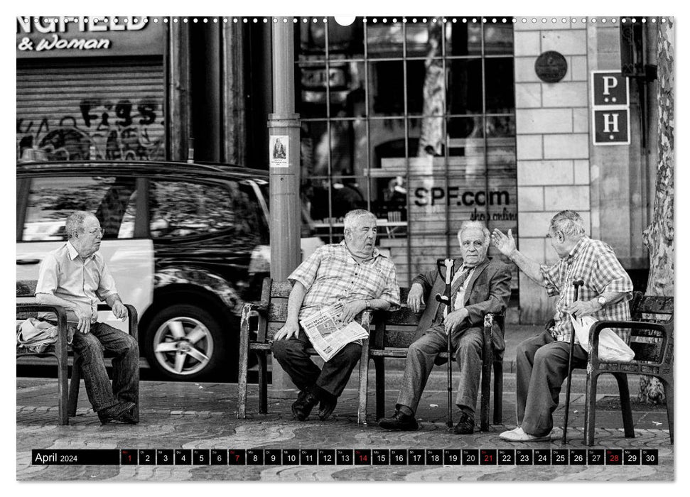 Streetlife Barcelona (CALVENDO Premium Wandkalender 2024)