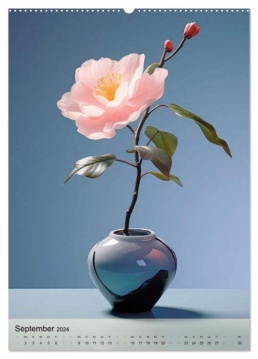 Blumenpracht in edlen Vasen (CALVENDO Premium Wandkalender 2024)