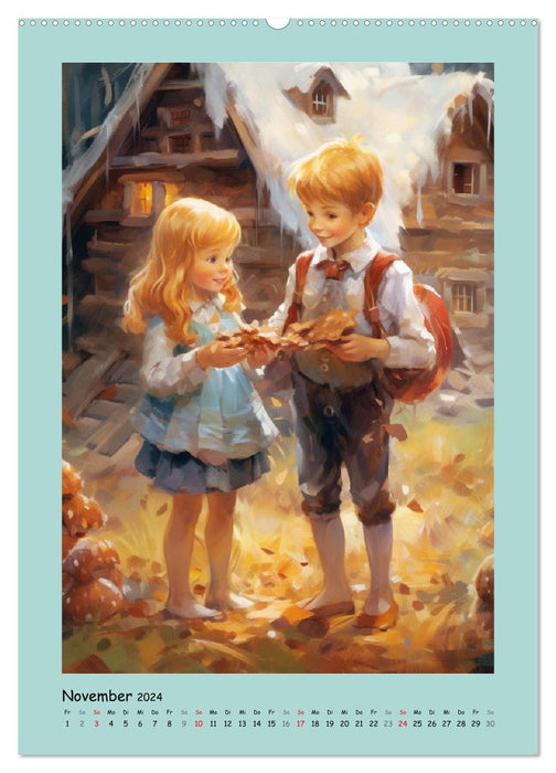 Zauberhafte Märchenillustrationen im Romantik-Stil (CALVENDO Premium Wandkalender 2024)