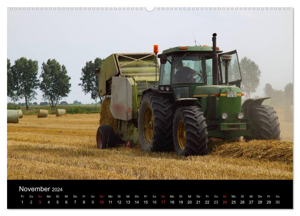 Tractors &amp; Co. au travail - Agriculture en Frise orientale (Calendrier mural CALVENDO Premium 2024) 