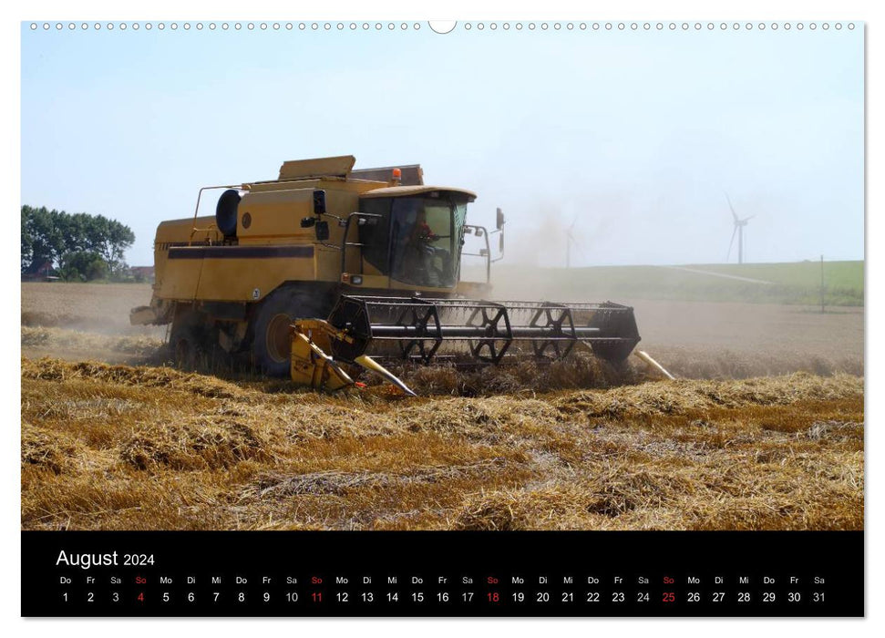 Trecker & Co. bei der Arbeit - Landwirtschaft in Ostfriesland (CALVENDO Premium Wandkalender 2024)
