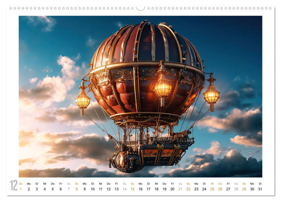 Steampunk Luftfahrt (CALVENDO Premium Wandkalender 2024)