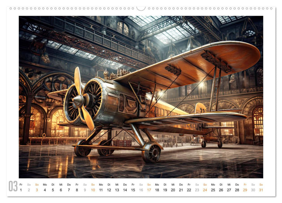 Steampunk Aviation (Calvendo Premium Calendrier mural 2024) 