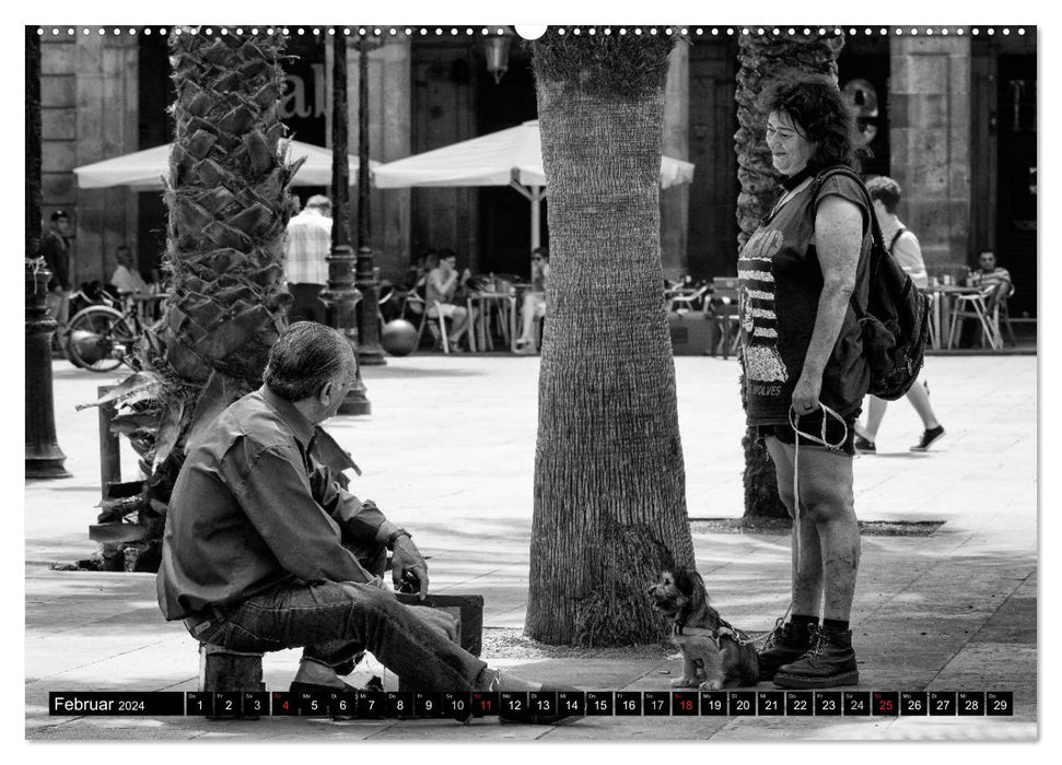 Streetlife Barcelona (CALVENDO Wandkalender 2024)