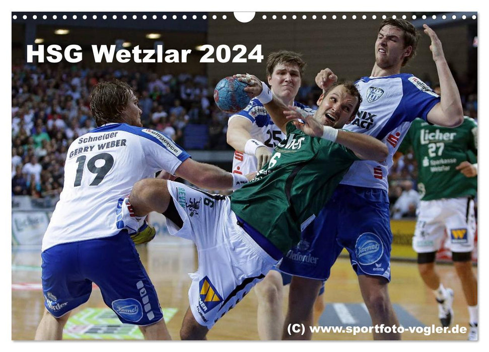 HSG Wetzlar - Handball Bundesliga 2024 (Calendrier mural CALVENDO 2024) 