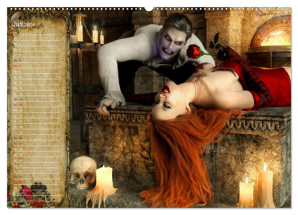 Vampires - Enfants de la nuit (Calvendo Premium Wall Calendar 2024) 