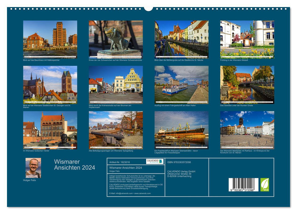 Wismar Views 2024 (Calvendo Premium Calendrier mural 2024) 
