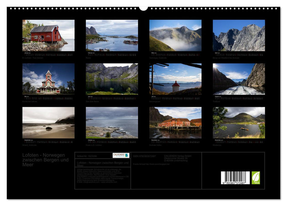 Lofoten - Norwegen zwischen Bergen und Meer (CALVENDO Premium Wandkalender 2024)