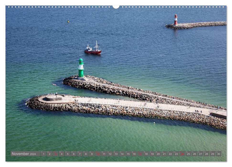 Baltic Sea resort of Warnemünde (CALVENDO wall calendar 2024) 