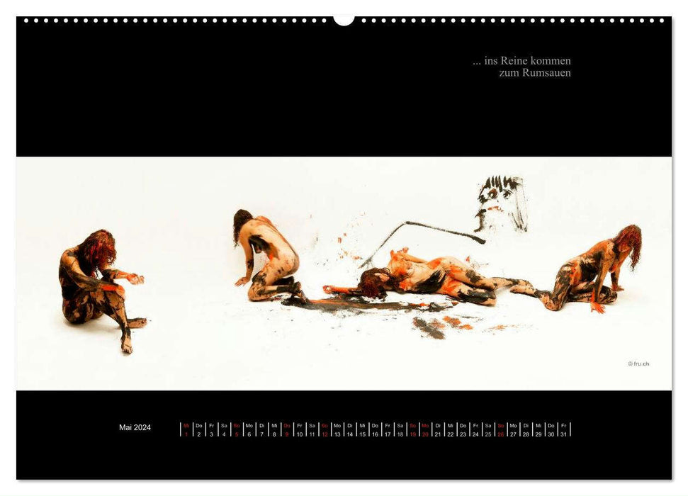 "quand ce n'est plus important", photographies body painting (calendrier mural CALVENDO 2024) 