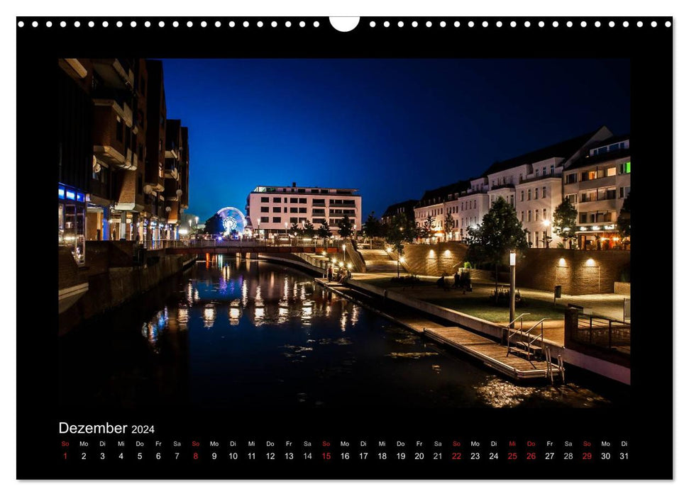 Belle Clèves de jour comme de nuit (calendrier mural CALVENDO 2024) 